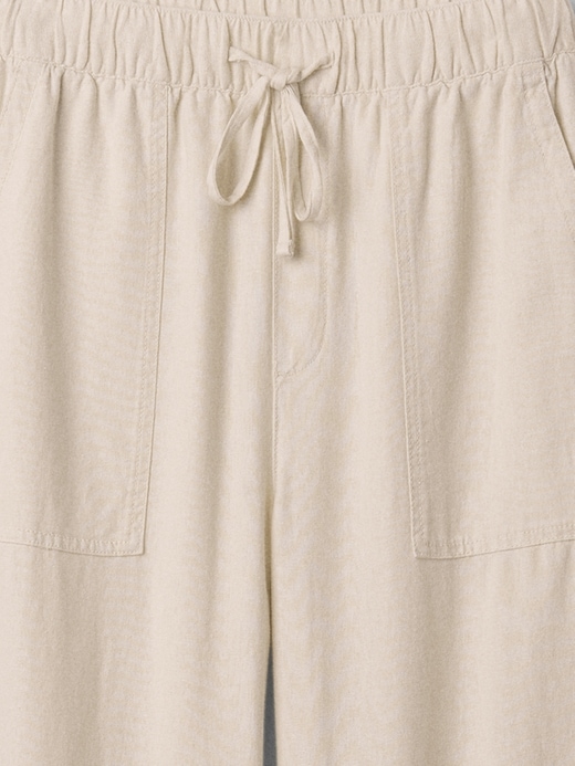 Image number 6 showing, Linen-Blend Wide-Leg Pull-On Pants
