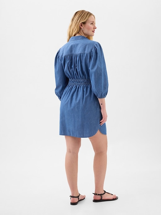 Image number 9 showing, Puff Sleeve Shirtdress