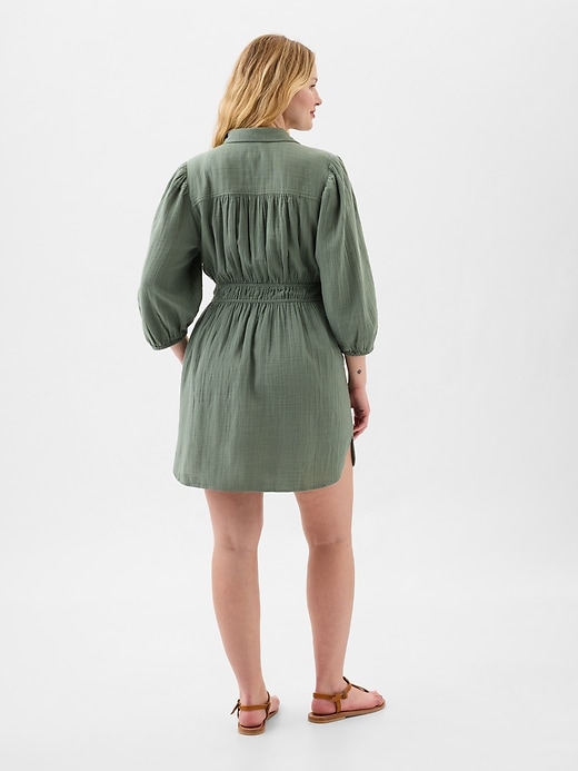 Image number 10 showing, Puff Sleeve Shirtdress