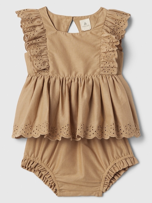 Image number 1 showing, Baby Eyelet Two-Piece Outfit Set