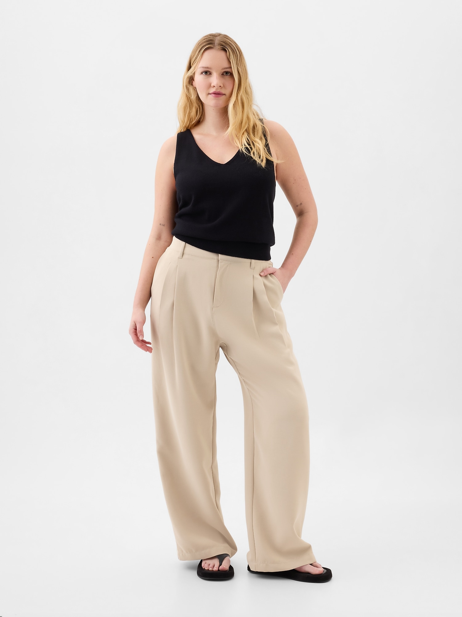 KHAITE Lenn high-rise crepe pants | NET-A-PORTER