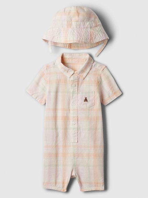 Image number 2 showing, Baby Romper Two-Piece Outfit Set