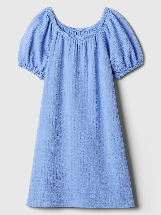 Image number 2 showing, Kids Crinkle Cotton Puff Sleeve Dress
