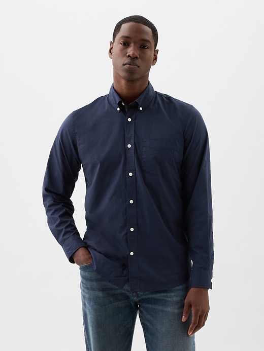 Image number 8 showing, Stretch Poplin Shirt in Standard Fit