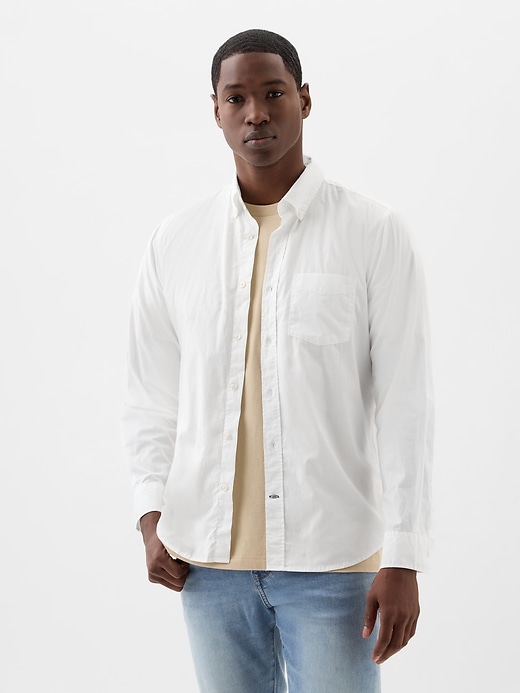 Image number 5 showing, Stretch Poplin Shirt in Standard Fit