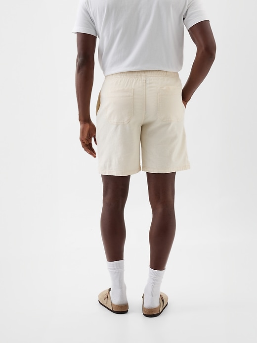 Image number 4 showing, 8" Easy Linen-Blend Shorts