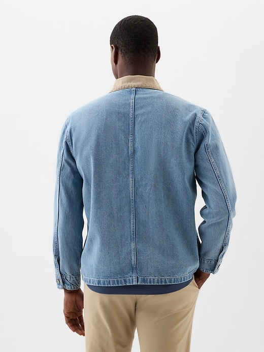 Image number 2 showing, Relaxed Denim Chore Jacket