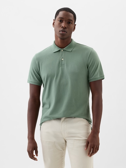 Image number 1 showing, Stretch Pique Polo Shirt