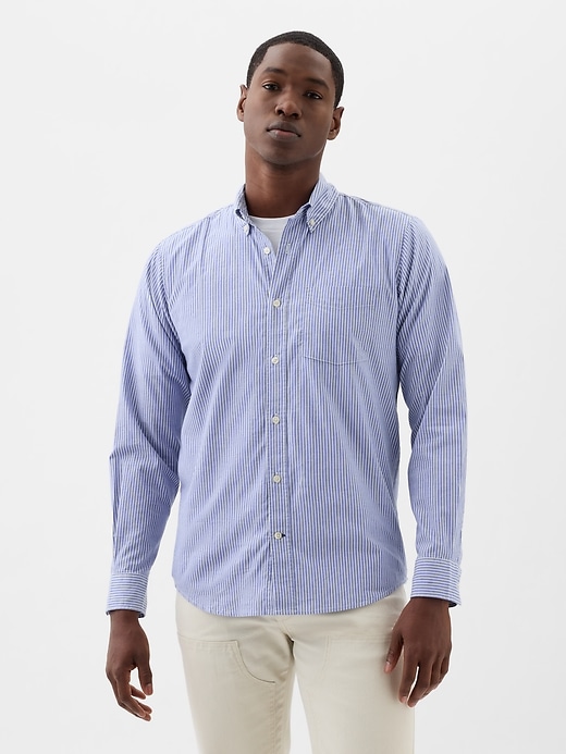 Image number 5 showing, Stretch Poplin Shirt in Standard Fit