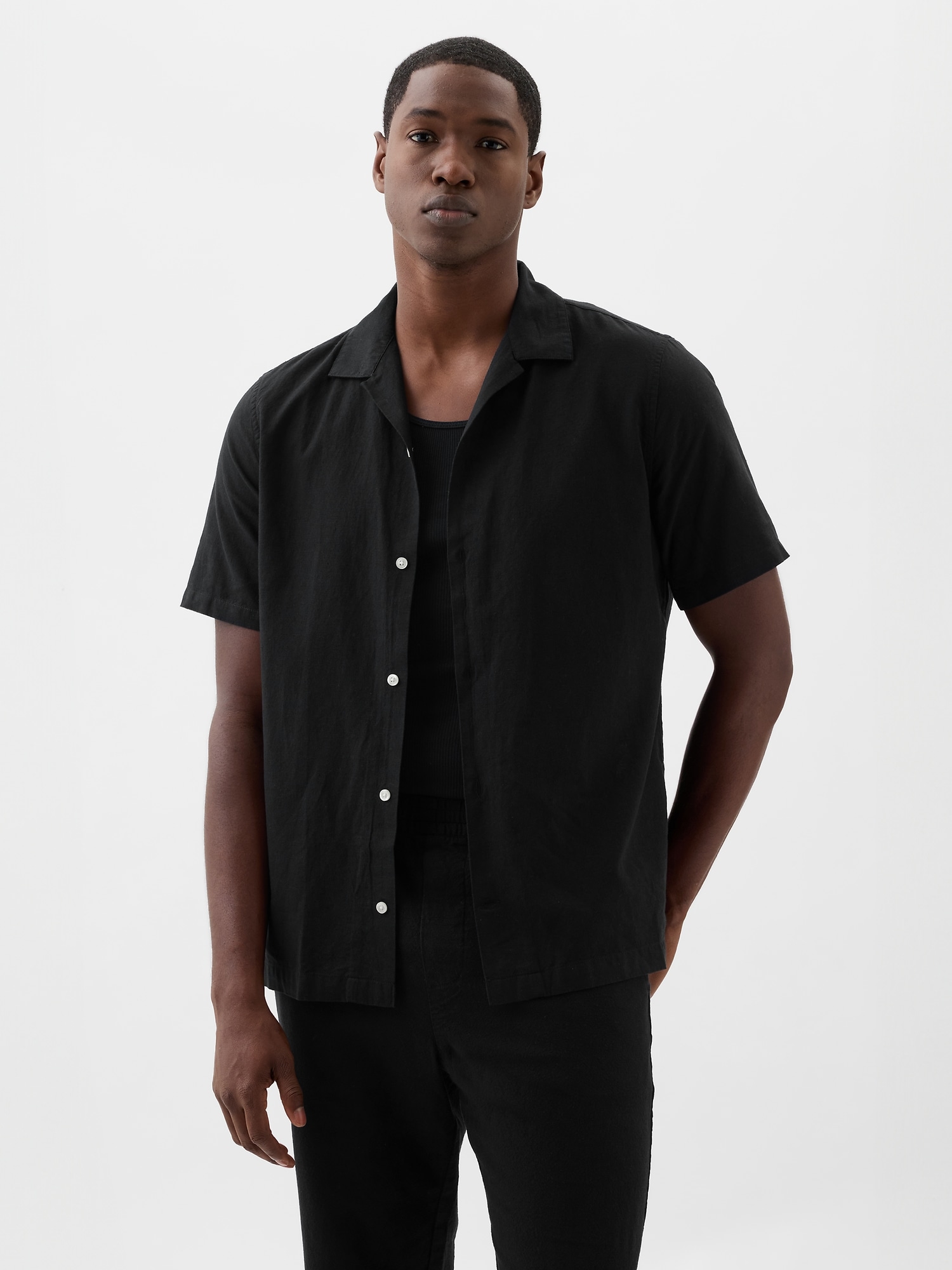 Linen-Blend Vacay Shirt in Standard Fit