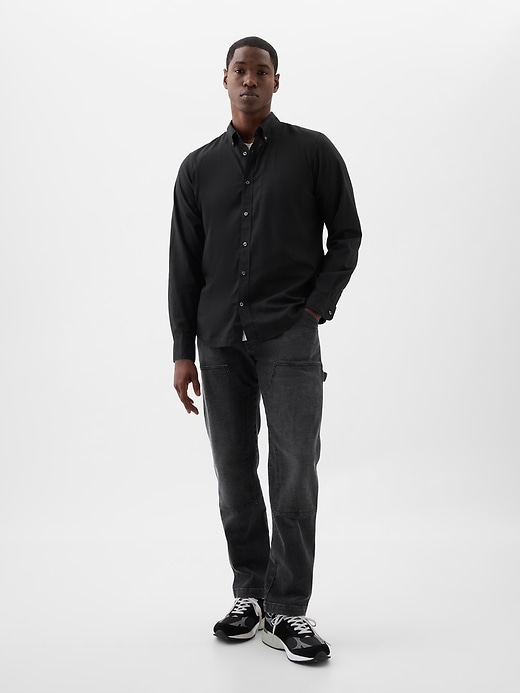 Image number 6 showing, Stretch Poplin Shirt in Standard Fit