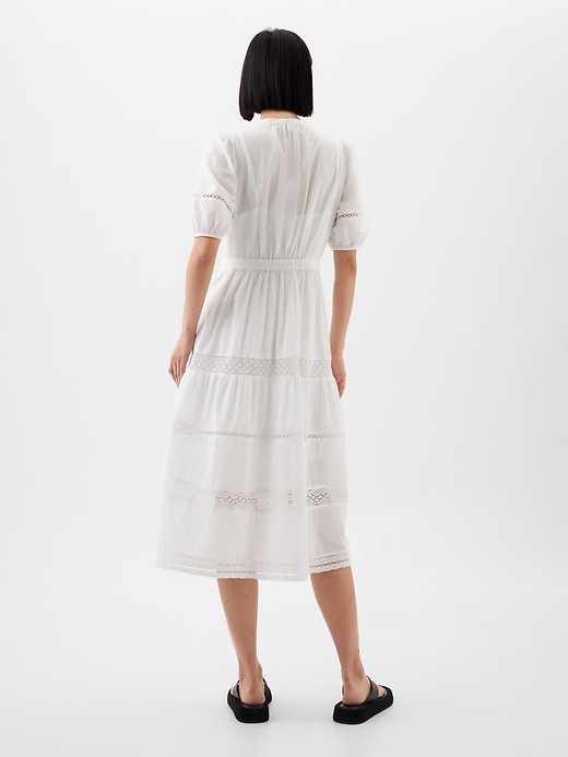 Puff Sleeve Lace Midi Dress | Gap Factory Puff Sleeve Lace Midi Dress | Gap Factory