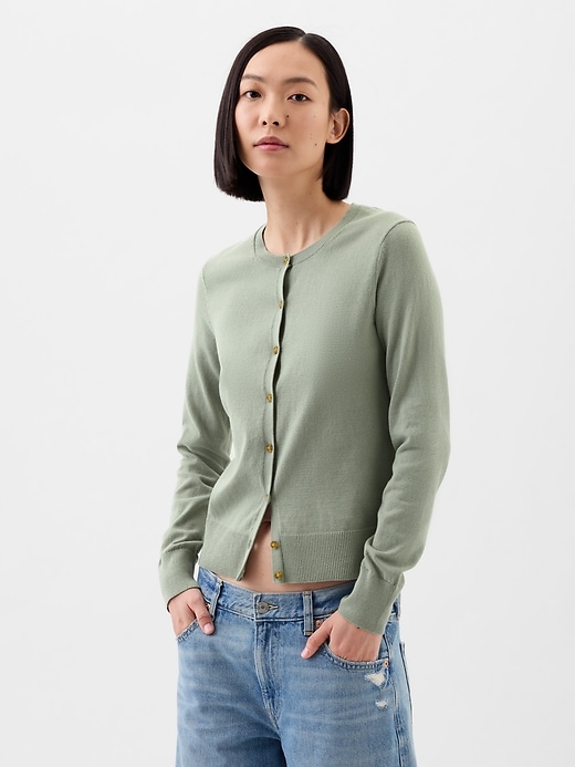 Image number 1 showing, Crewneck Cardigan