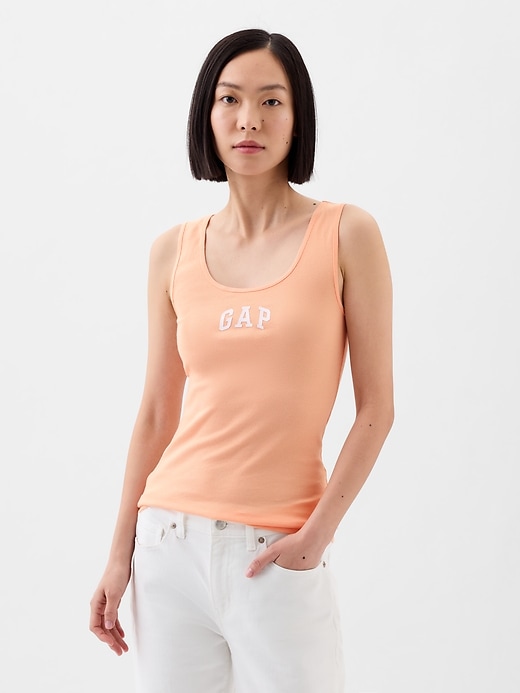 Gap Logo Ribbed Tank Top (Peach Parfait)