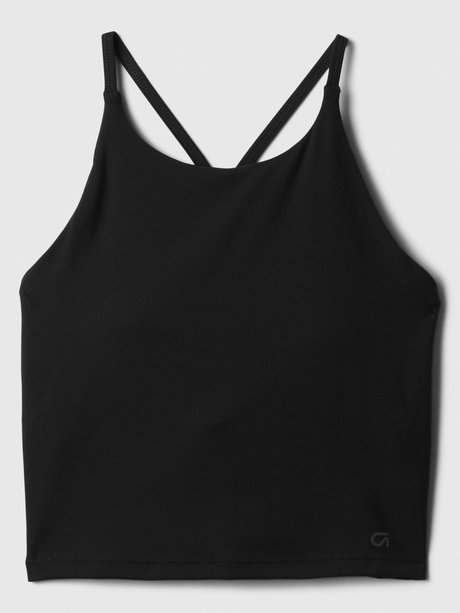 Gap Women's Logo Stretch Cotton Racerback Sportsbra Size XS- Black- NWT