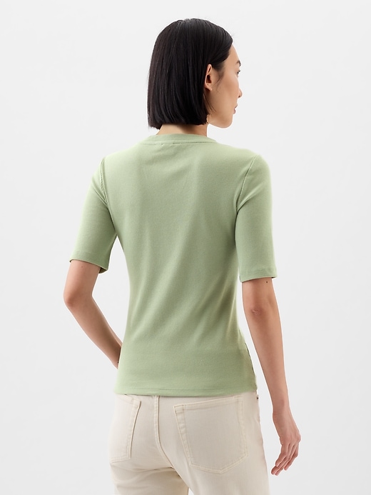 Image number 2 showing, Ribbed Henley T-Shirt