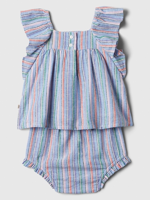 Image number 2 showing, Baby Linen-Blend Two-Piece Outfit Set