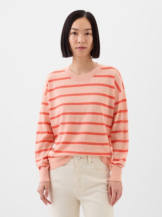 Image number 3 showing, Linen-Blend Crewneck Sweater
