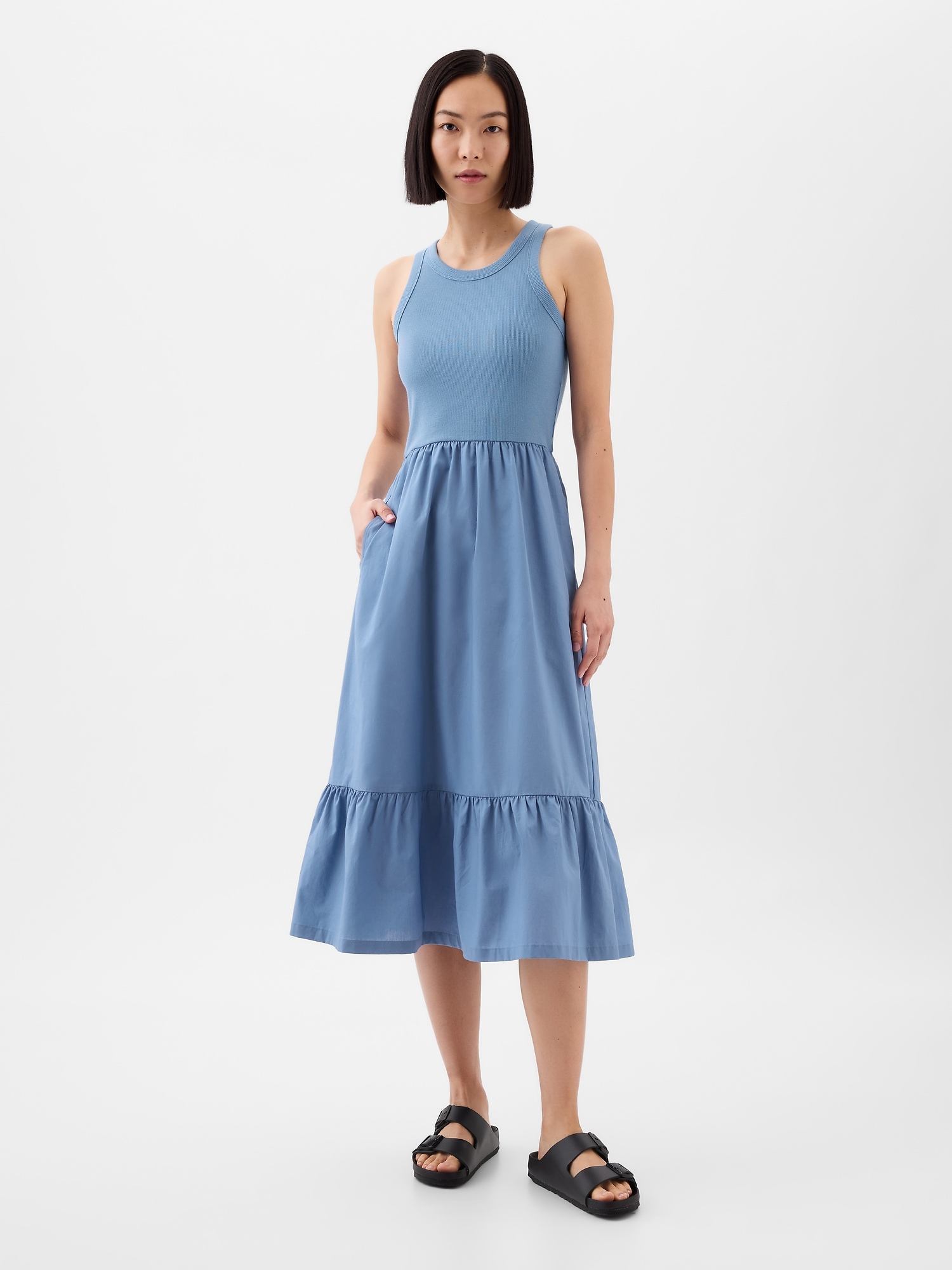 Sleeveless Midi Dress Gap Factory