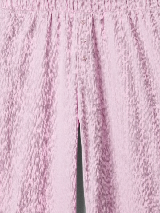 Image number 6 showing, Crinkle Cotton Wide-Leg PJ Pants