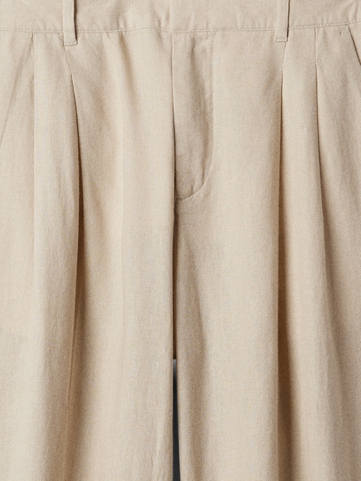Image number 6 showing, Easy Wide-Leg Linen-Blend Trousers