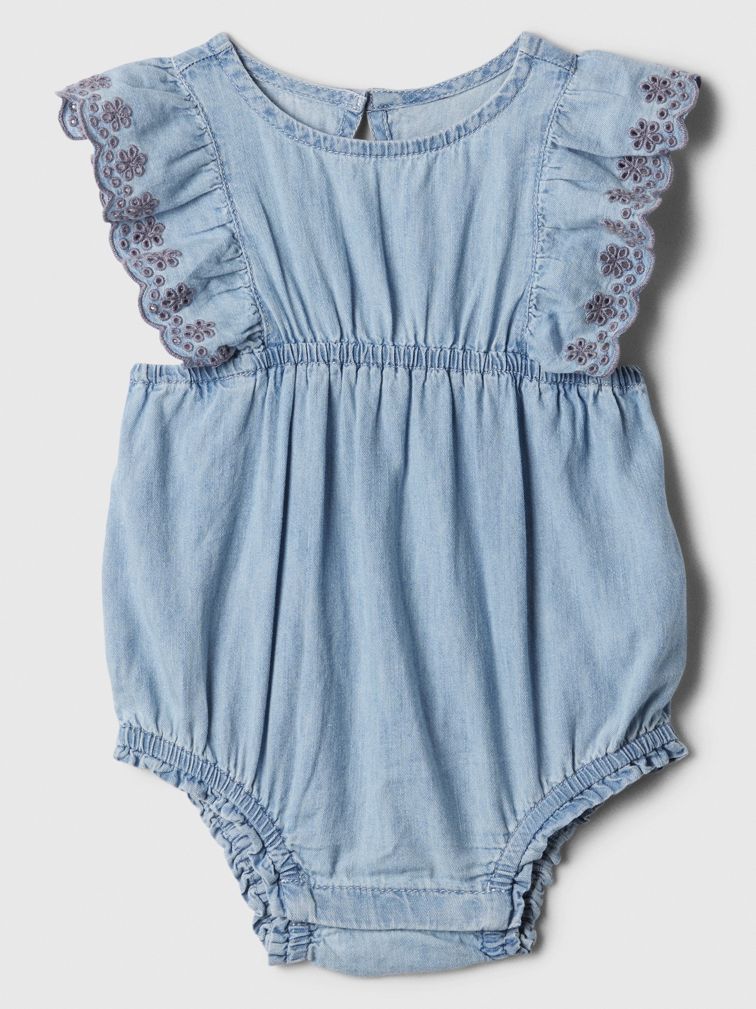 Baby Denim Eyelet One-Piece