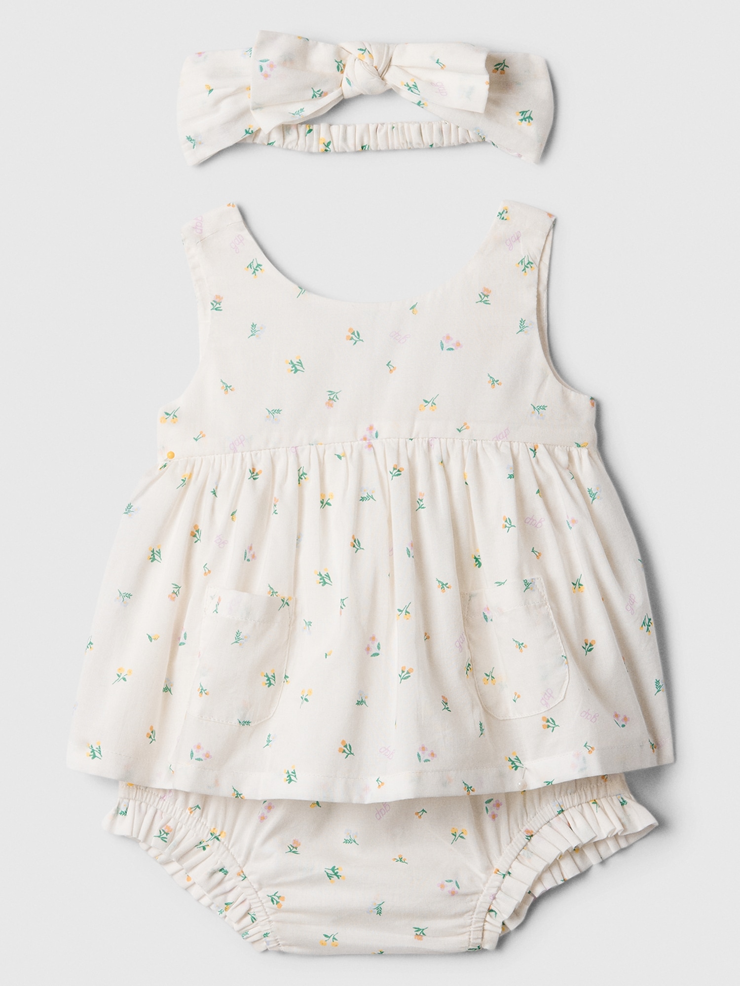 Baby Print Three-Piece Outfit Set