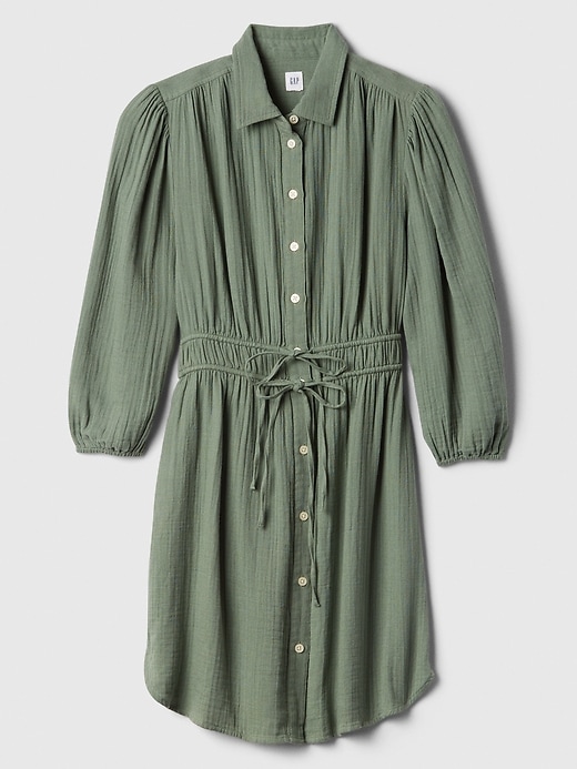 Image number 5 showing, Puff Sleeve Shirtdress
