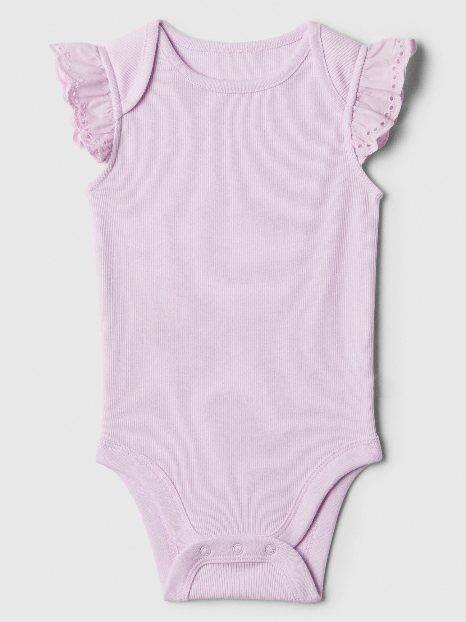 Baby Ribbed Flutter Sleeve Bodysuit