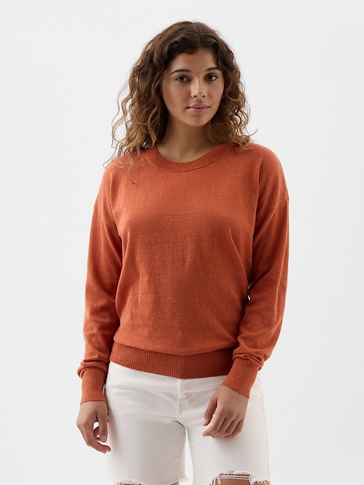Image number 9 showing, Linen-Blend Crewneck Sweater