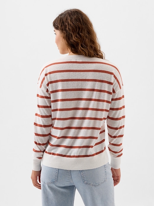 Image number 2 showing, Linen-Blend Crewneck Sweater