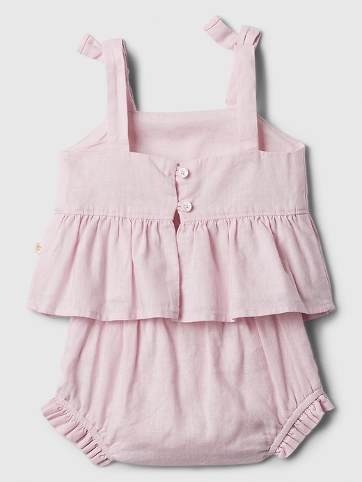 Image number 2 showing, Baby Linen-Blend Two-Piece Outfit Set