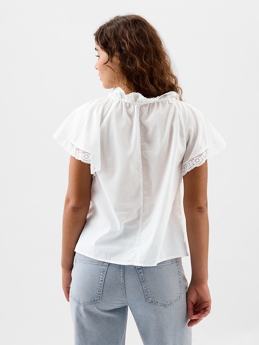 Splitneck Lace Top | Gap Factory