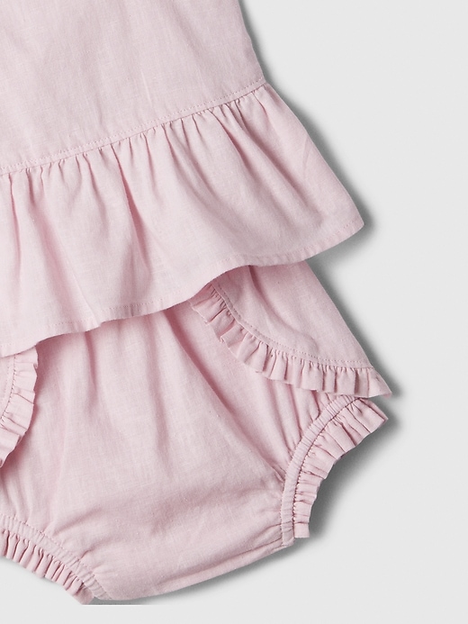 Image number 3 showing, Baby Linen-Blend Two-Piece Outfit Set