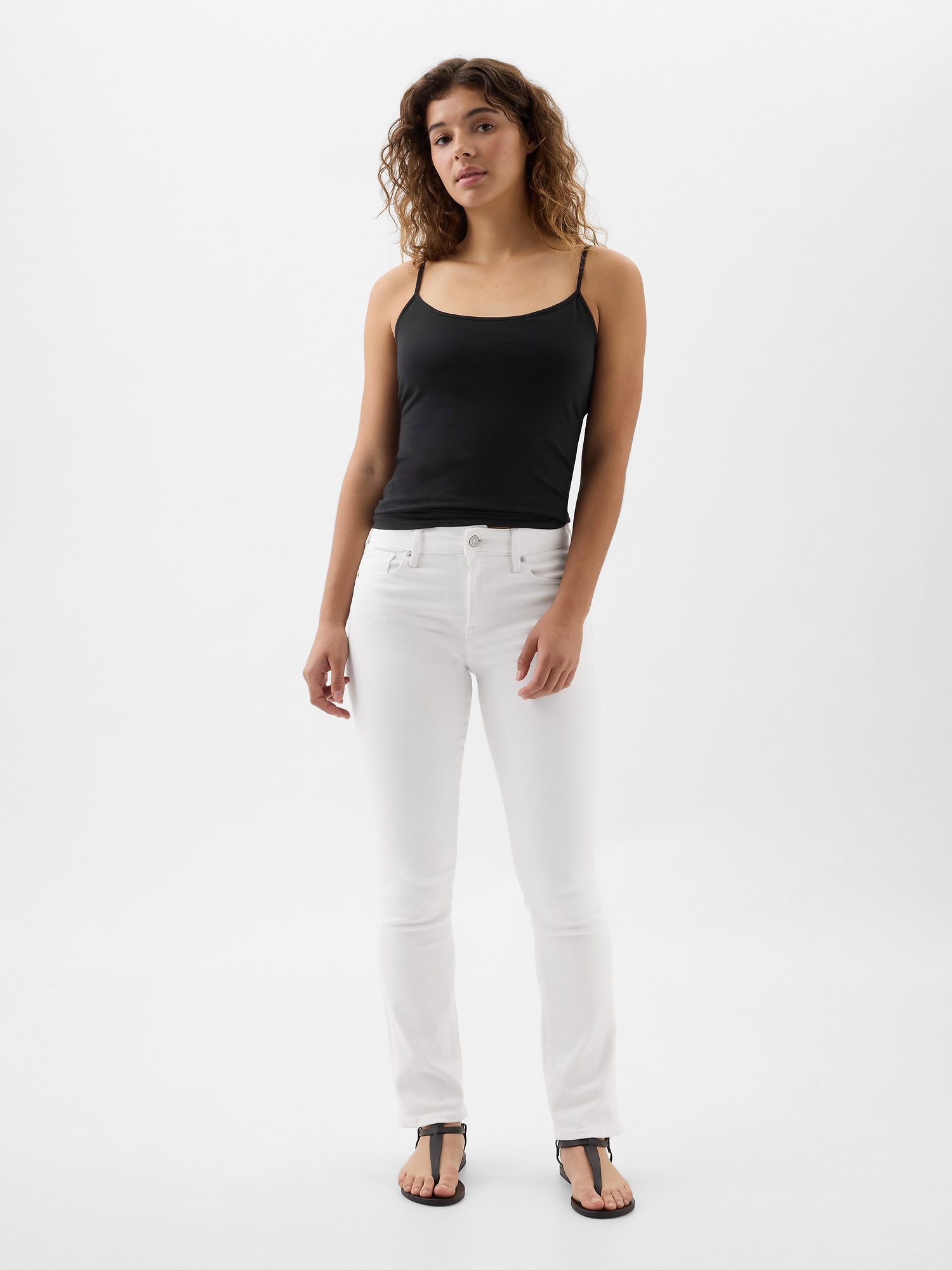 Mid Rise Classic Straight Jeans