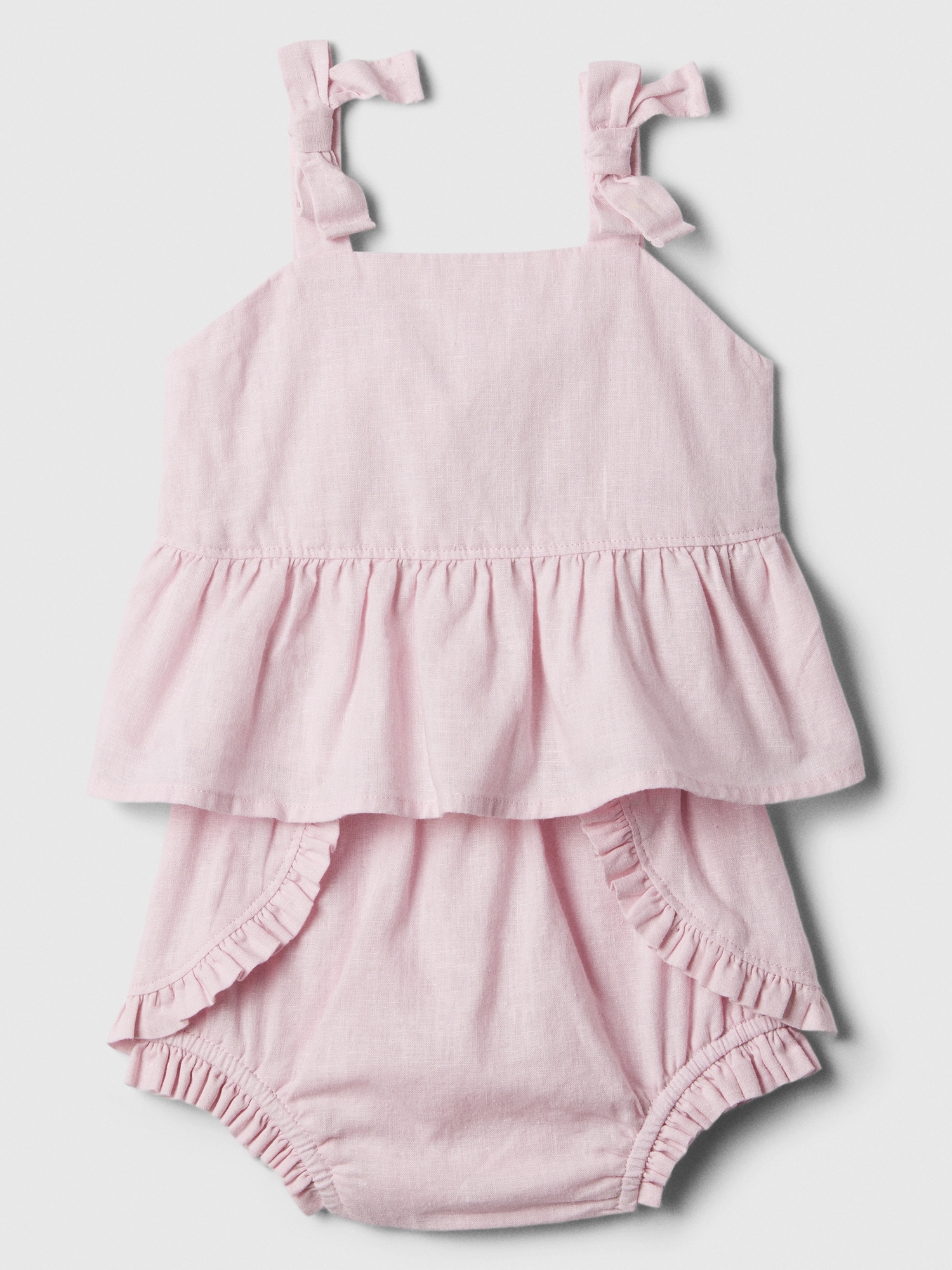 Baby Linen-Blend Two-Piece Outfit Set