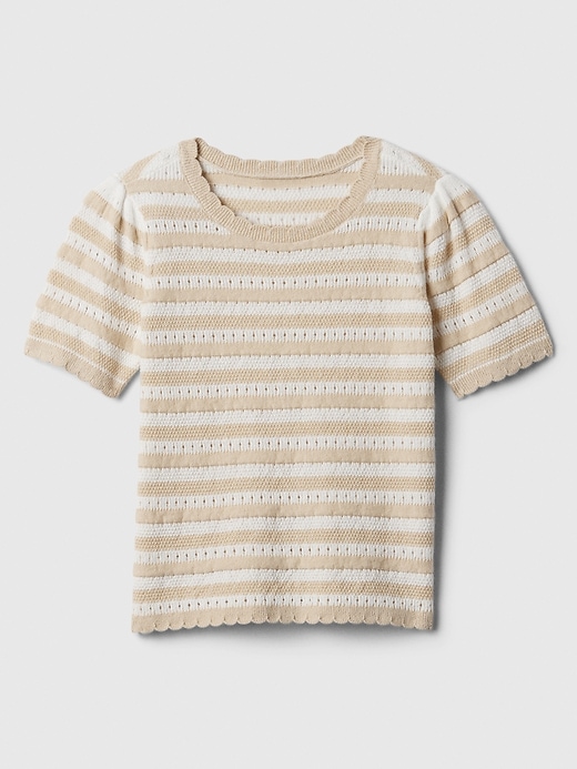 Image number 1 showing, babyGap Stripe Crochet Sweater Top