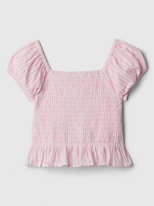 Image number 3 showing, Kids Smocked Puff Sleeve Top