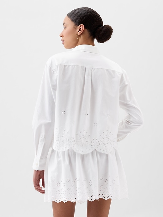 Image number 2 showing, Cropped Eyelet Shirt