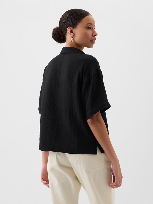Image number 2 showing, Relaxed Gauze Popover Top