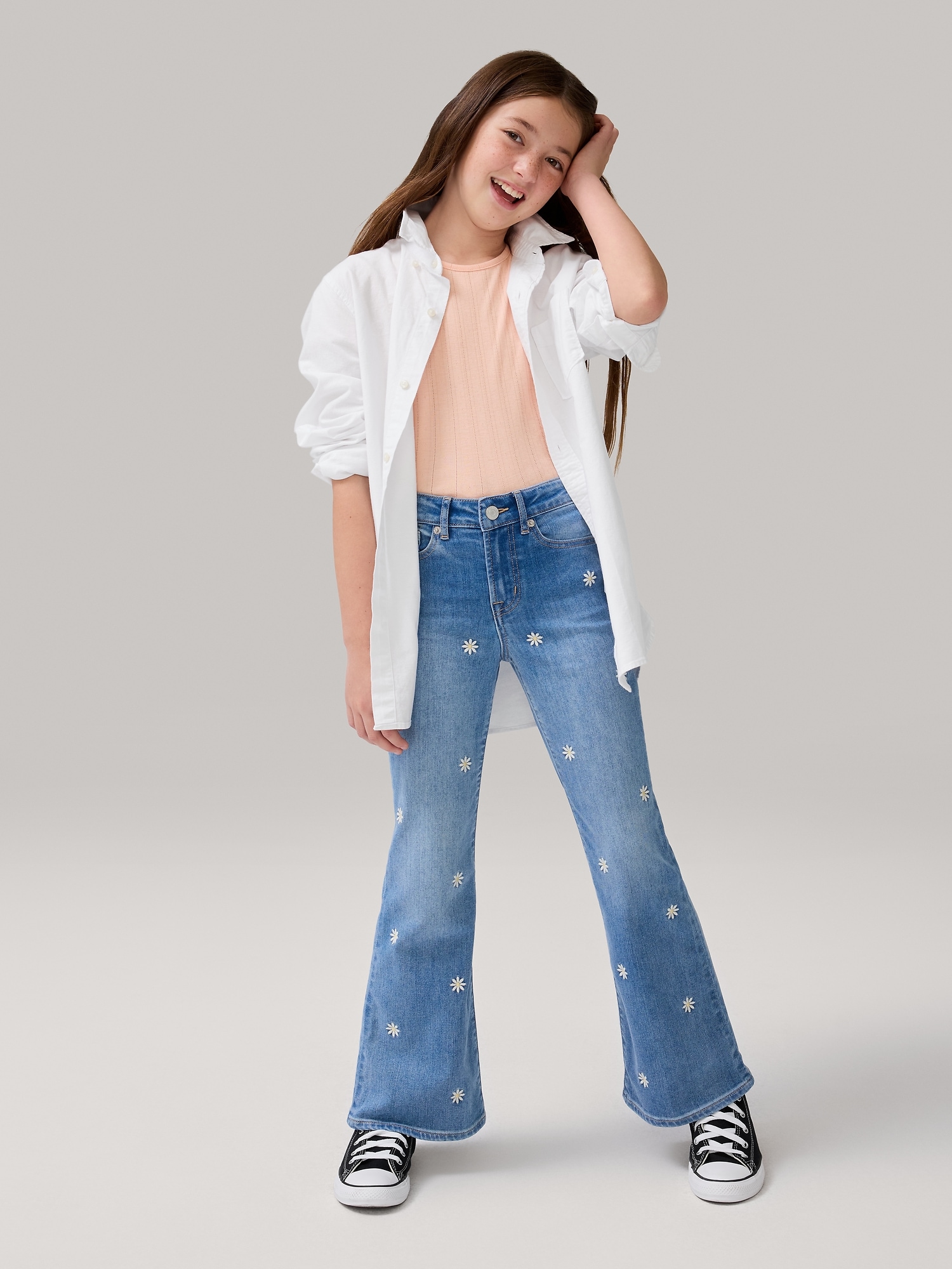 Kids High Rise '70s Flare Jeans