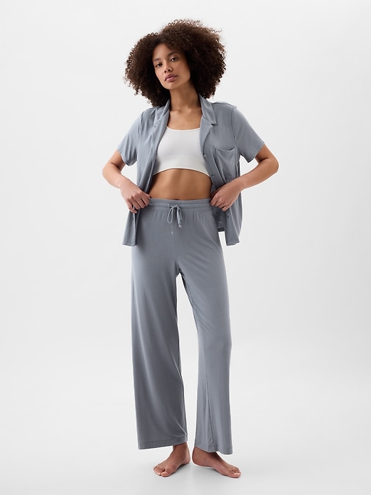 Image number 1 showing, Relaxed Pure Body Wide-Leg PJ Pants