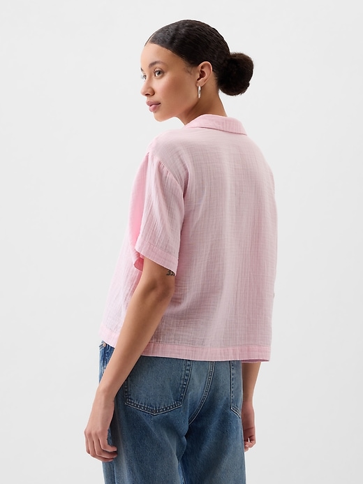 Image number 2 showing, Relaxed Gauze Popover Top