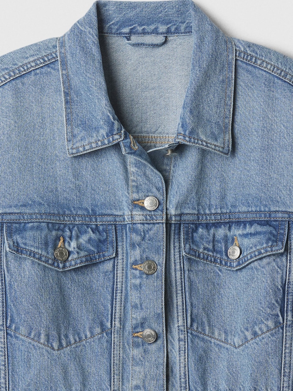 Oversized Cinched-Waist Denim Jacket | Gap Factory