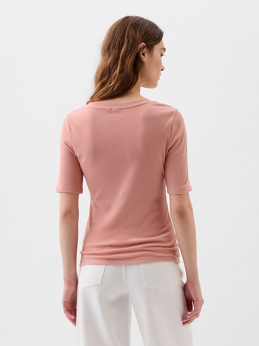 Image number 2 showing, Ribbed Henley T-Shirt