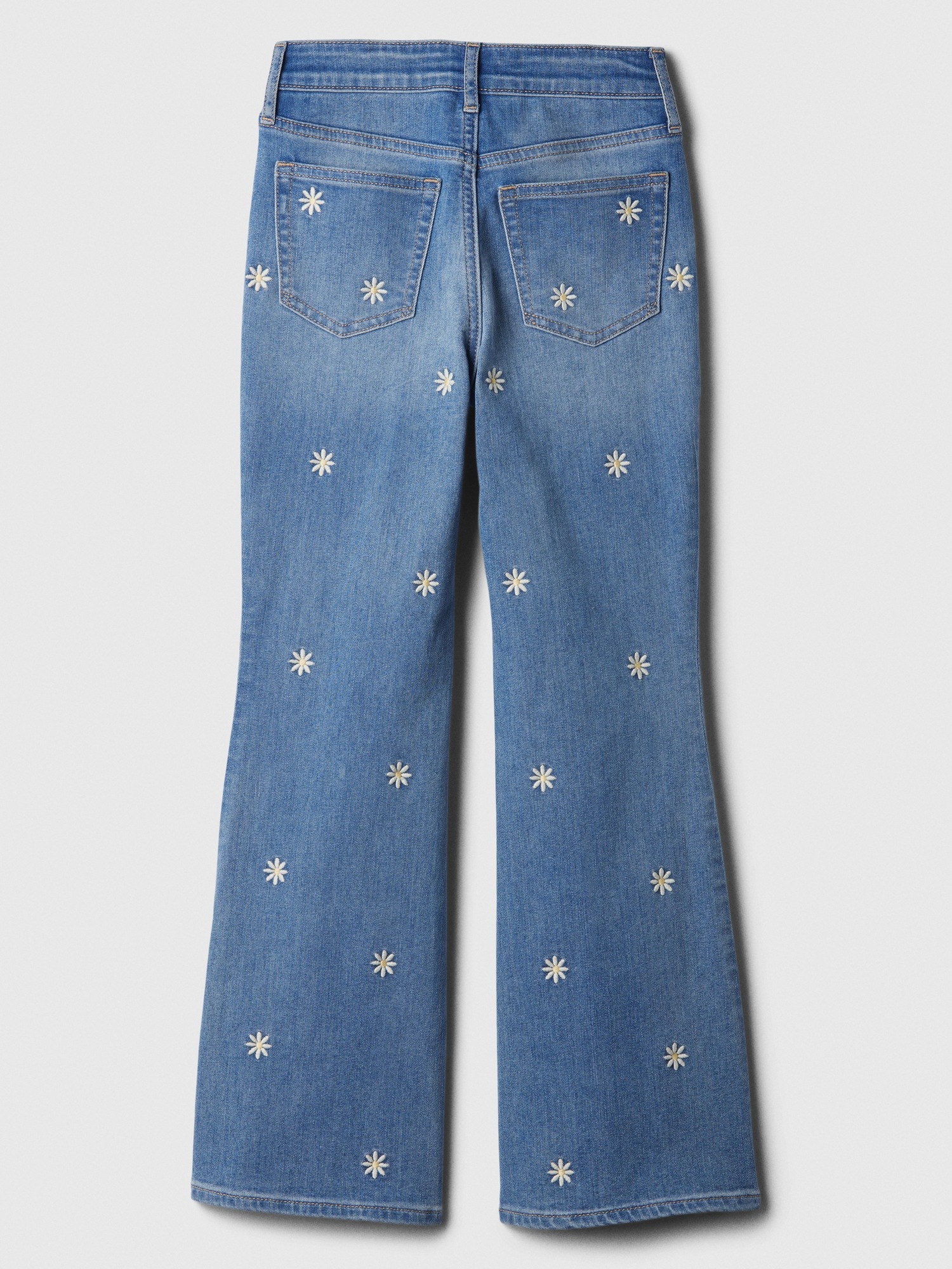 Kids High Rise Cargo '70s Flare Jeans