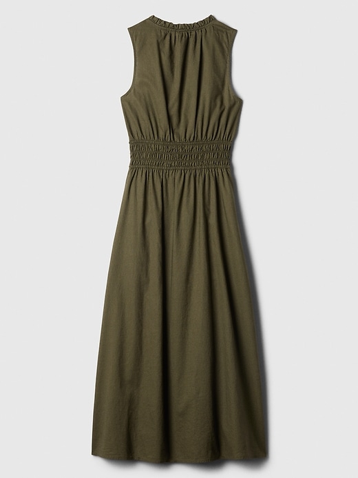 Image number 6 showing, Linen-Blend Splitneck Maxi Dress