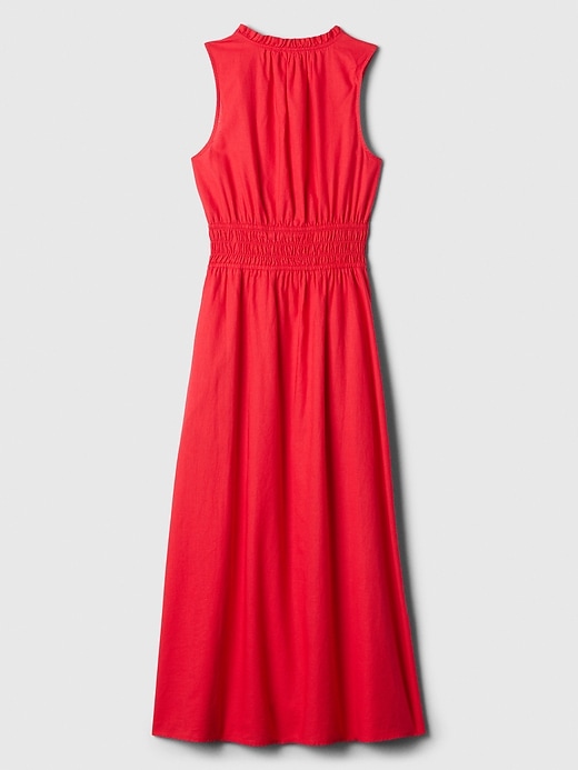 Linen-Blend Splitneck Maxi Dress | Gap Factory