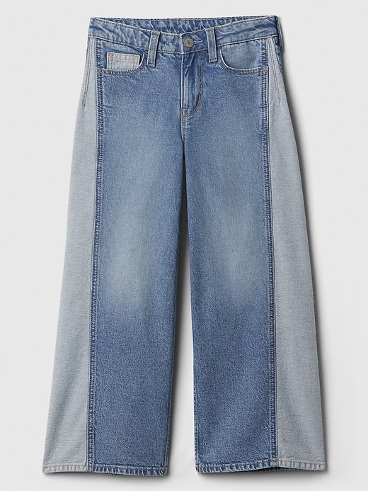 Image number 1 showing, Kids High Rise Wide-Leg Jeans