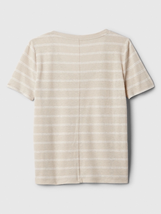 Image number 6 showing, Relaxed Linen-Blend Scoopneck T-Shirt